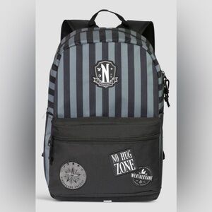 New Wednesday Adam’s Nevermore Patches of Adventure Backpack